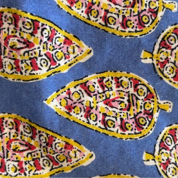 eShakti Plus Size 22W Sleeveless Fit & Flare Dress Blue Print 100% Cotton - Picture 5 of 14